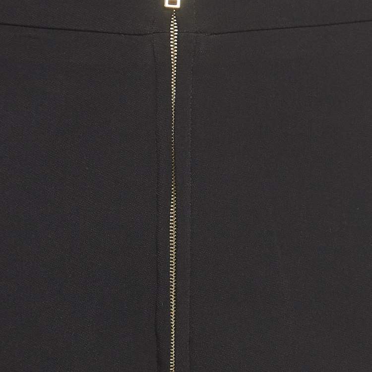 Pre Owned Stella McCartney Black Crepe Zipper Flared Trousers S