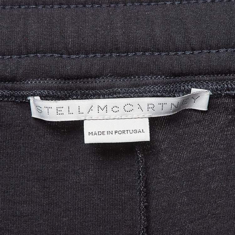 Pre Owned Stella McCartney Navy Blue All Is Love Side Stripe Cotton Culottes L