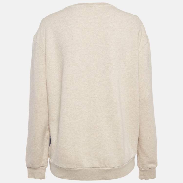 Pre Owned Stella McCartney Light Pink Unicorn Printed Cotton and Wool Sweatshirt L