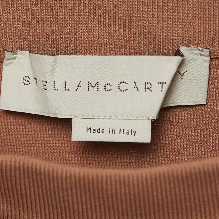 Pre Owned Stella McCartney Dark Beige Knit Pencil Skirt S