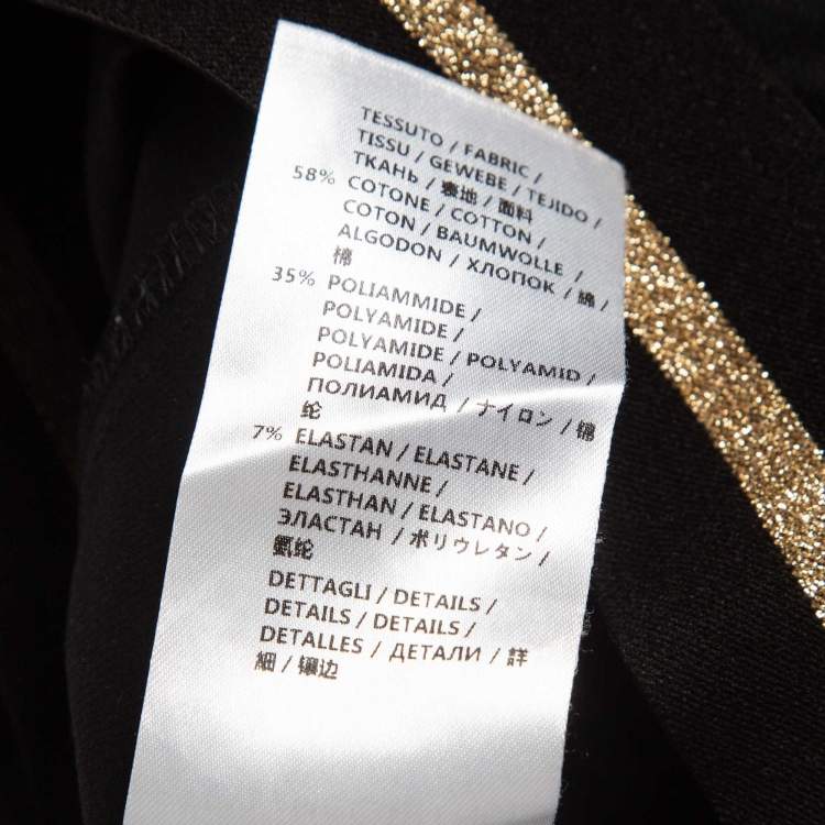 Pre Owned Stella McCartney Black Stretch Knit Waist Detail Skinny Pants M