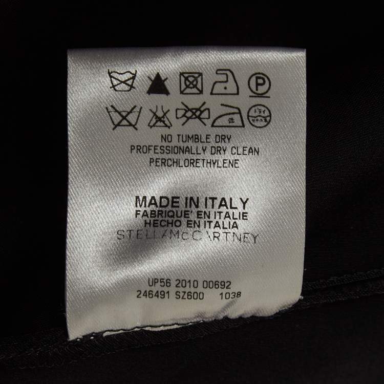 Pre Owned Stella McCartney Black Silk Ruffle Sleeveless Top M