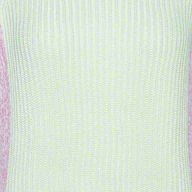 Pre Owned Stella McCartney Multicolor Colorblock Rib Knit Sweater S
