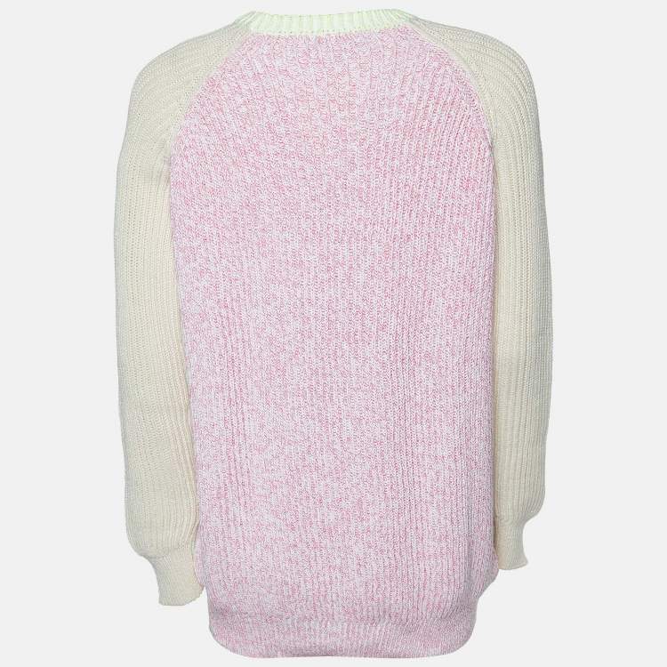 Pre Owned Stella McCartney Multicolor Colorblock Rib Knit Sweater S