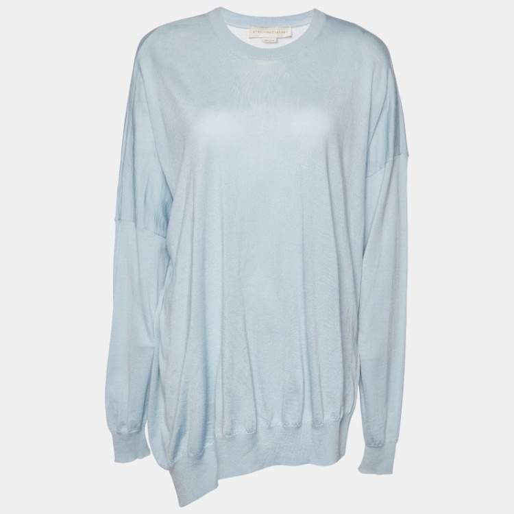 Pre Owned Stella McCartney Light Blue Wool & Silk Jumper M