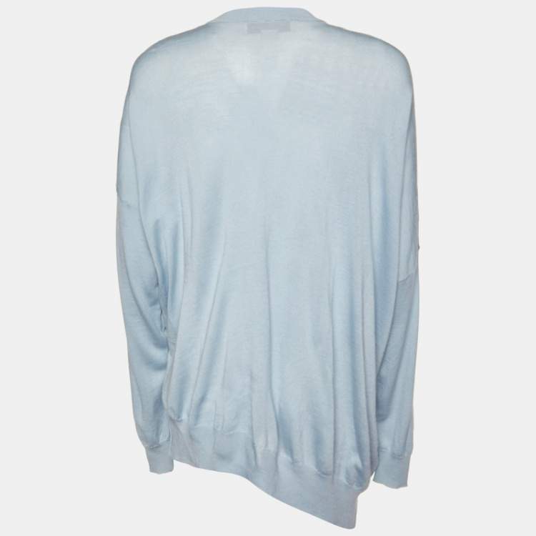 Pre Owned Stella McCartney Light Blue Wool & Silk Jumper M