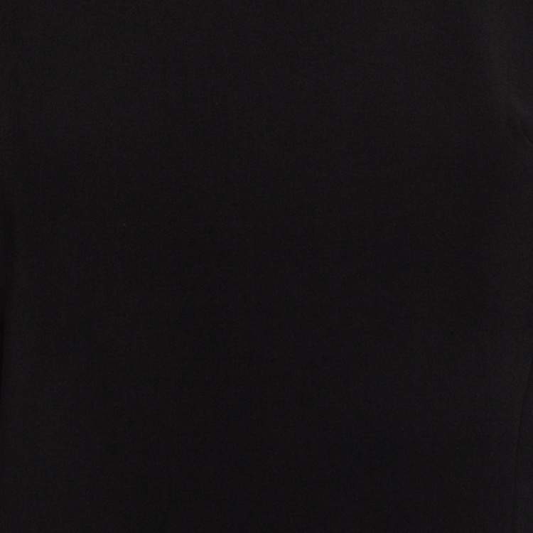 Pre Owned Stella McCartney Black Candy Lace Trim Cotton High Low Dress S