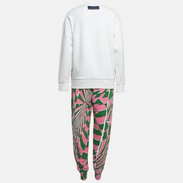 Pre Owned Stella McCartney X ED Curtis Printed Cotton Sweatshirt and Pants XS/S