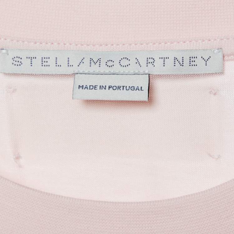 Pre Owned Stella McCartney Pink Graphic Print Cotton Crew Neck  T-Shirt S