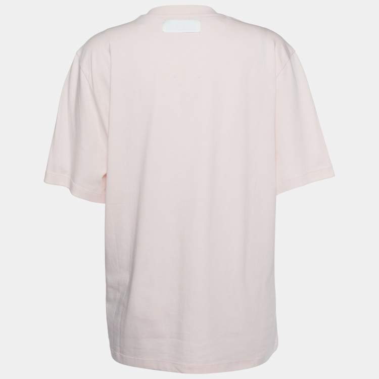 Pre Owned Stella McCartney Pink Graphic Print Cotton Crew Neck  T-Shirt S