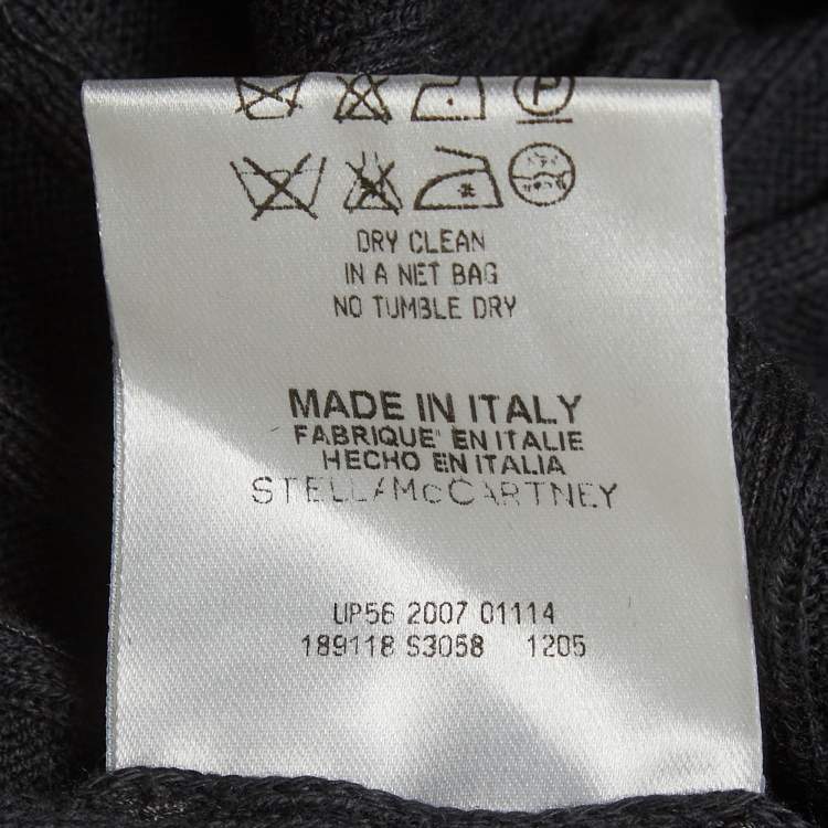 Pre Owned Stella McCartney Black Embellished Cotton Knit Mini Tank Dress S