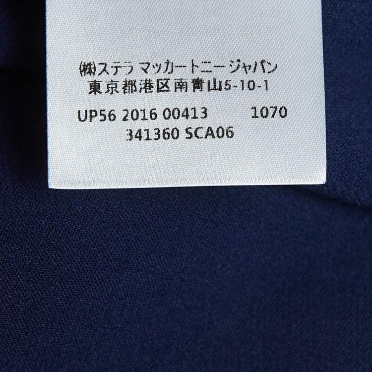 مملوكة مسبقًا Stella McCartney Blue Crepe Zip Neck Top M