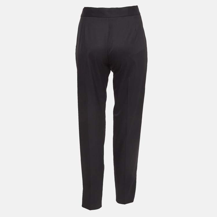 Pre Owned Stella McCartney Black Wool Trousers L