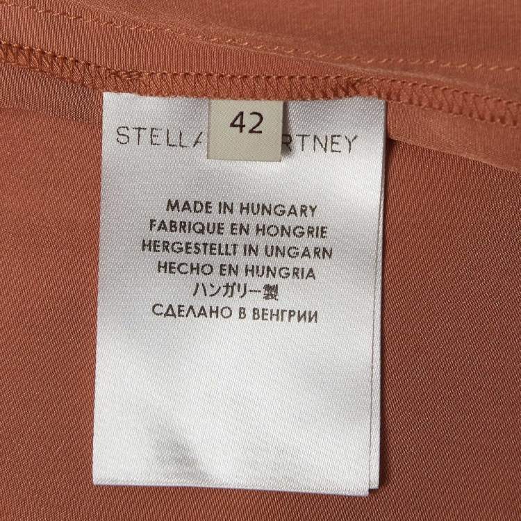 Pre Owned Stella McCartney Light Orange Shift Dress M