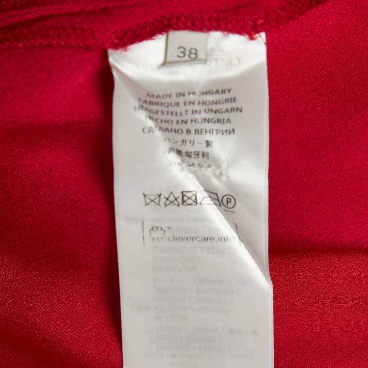 Pre Owned Stella McCartney Pink Satin Tassels Detail Trousers S