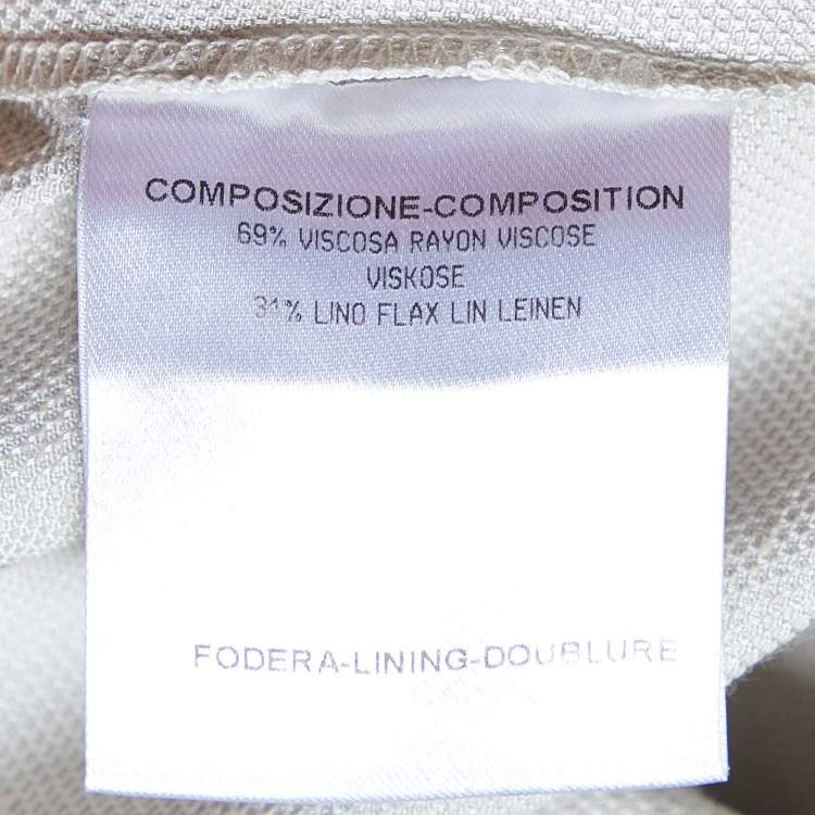 Pre Owned Stella McCartney Beige Linen Blend Front Wrap Pants S