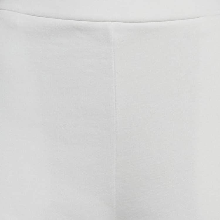 Pre Owned Stella McCartney White Cotton Wide-Leg Sweatpants M