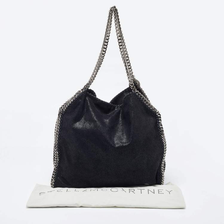 Pre Owned Stella McCartney Black Faux Suede Small Falabella Tote