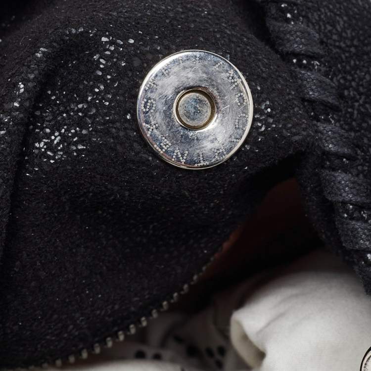 Pre Owned Stella McCartney Black Faux Suede Small Falabella Tote