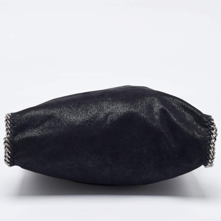 Pre Owned Stella McCartney Black Faux Suede Small Falabella Tote