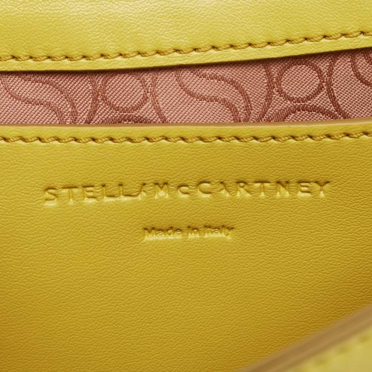 Pre Owned Stella McCartney Lime Faux Leather S-Wave Padded Shoulder Bag