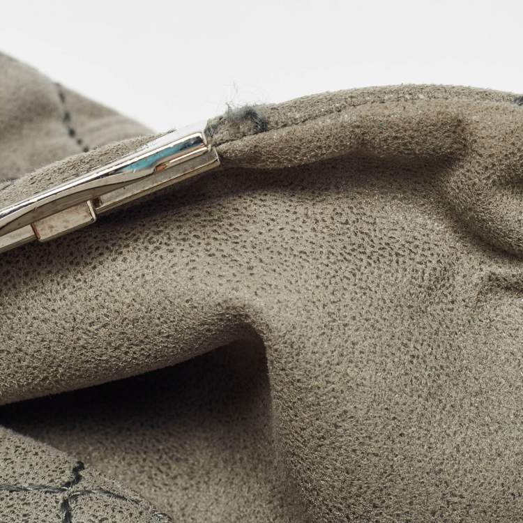 Pre Owned Stella McCartney Grey Quilted Faux Suede Beckett Shoulder Bag