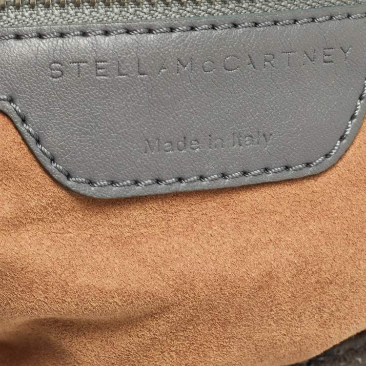Pre Owned Stella McCartney Grey Quilted Faux Suede Beckett Shoulder Bag