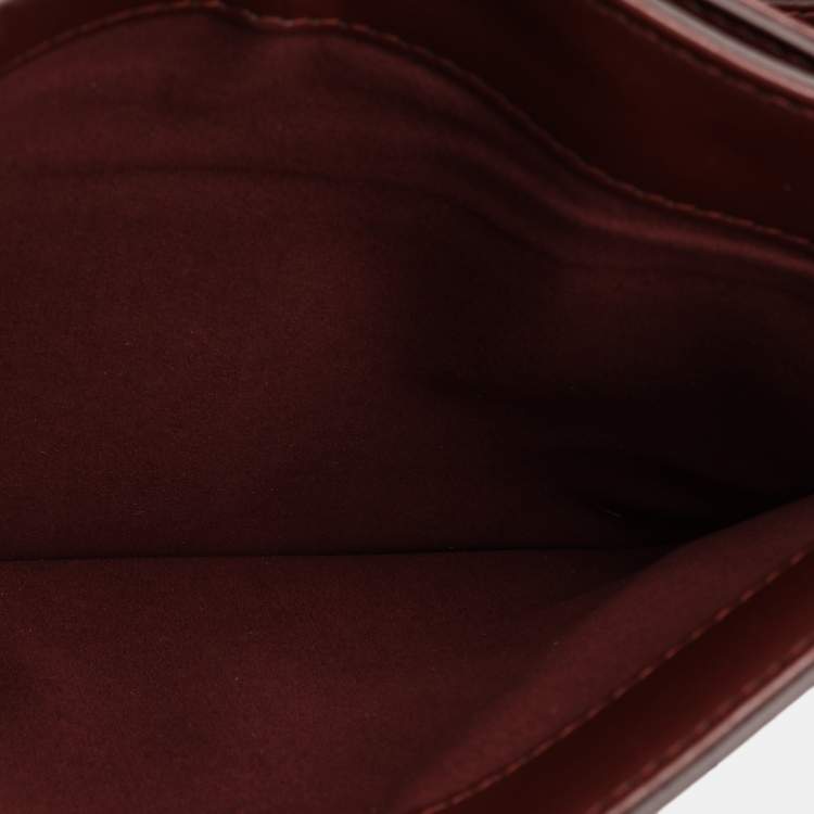 Pre Owned Stella McCartney Burgundy Faux Leather Box Falabella Shoulder Bag
