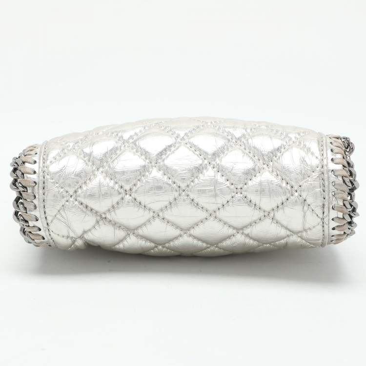 Pre Owned Stella McCartney Silver Faux Leather Falabella Crossbody Bag