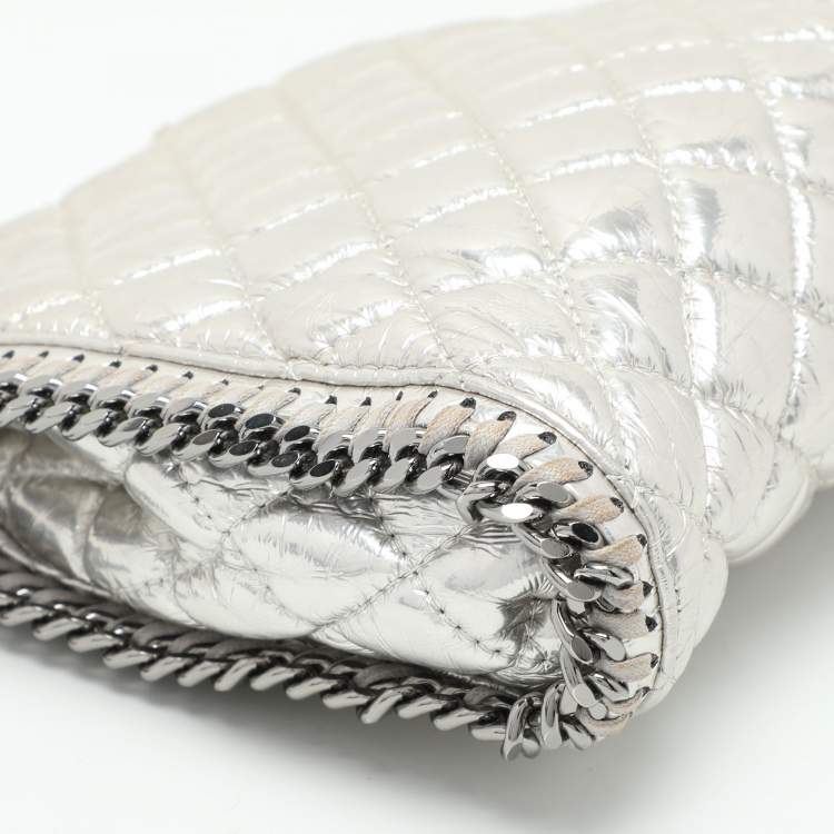 Pre Owned Stella McCartney Silver Faux Leather Falabella Crossbody Bag