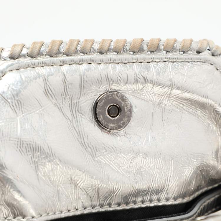 Pre Owned Stella McCartney Silver Faux Leather Falabella Crossbody Bag