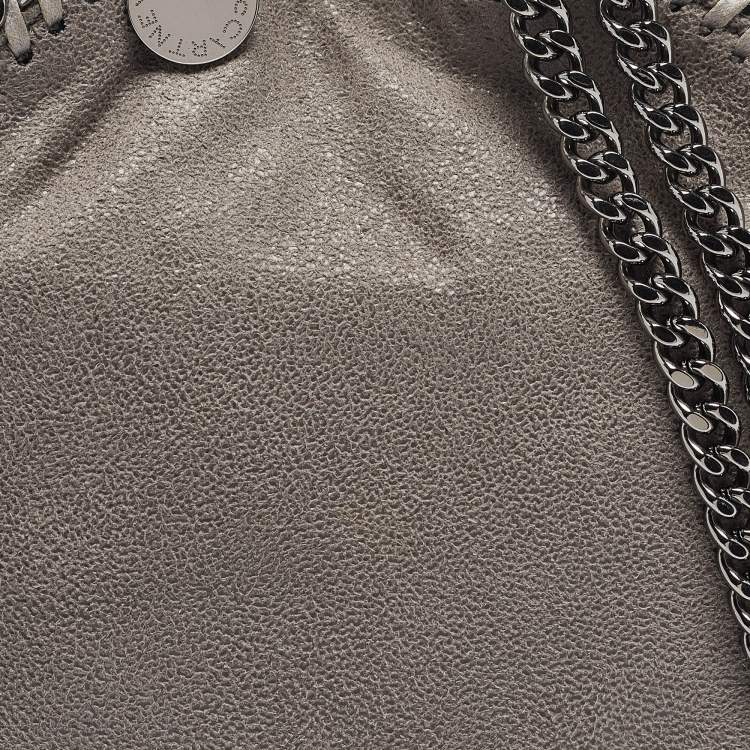 Pre Owned Stella McCartney Grey Faux Leather Tiny Falabella Tote