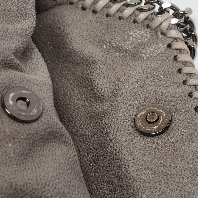 Pre Owned Stella McCartney Grey Faux Leather Tiny Falabella Tote