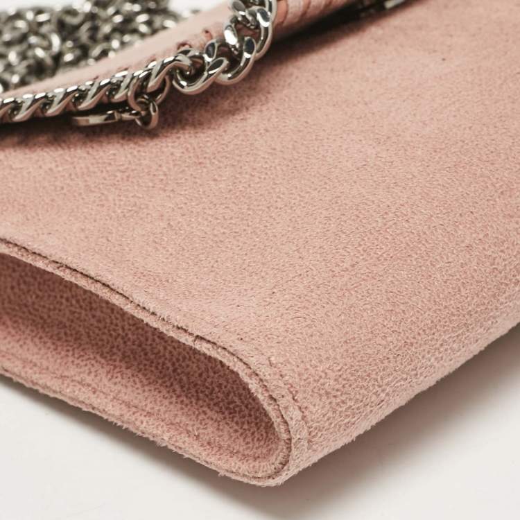 Pre Owned Stella McCartney Pink Faux Leather Mini Falabella Flap Crossbody Bag