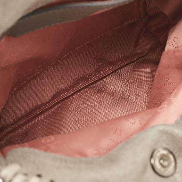 Pre Owned Stella McCartney Grey Faux Suede Tiny Falabella Tote