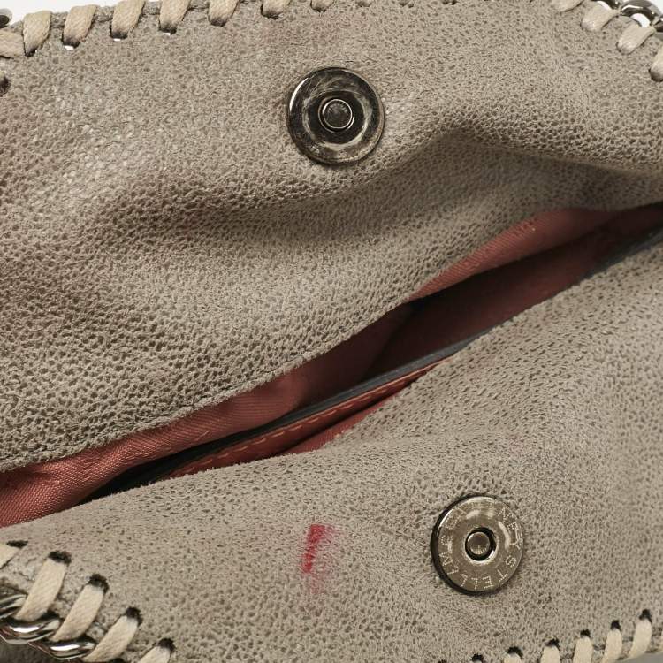 Pre Owned Stella McCartney Grey Faux Suede Tiny Falabella Tote
