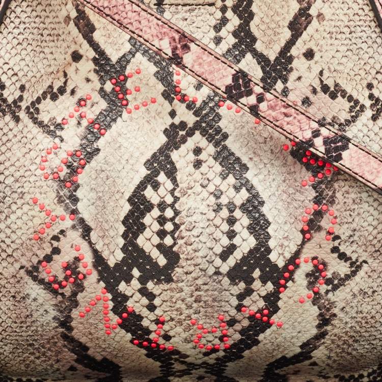 مملوكة مسبقًا Stella McCartney Multicolor Faux Snakeskin Embossed Leather Logo Tote