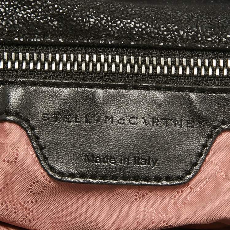 Pre Owned Stella McCartney Black Faux Leather Small Falabella Tote