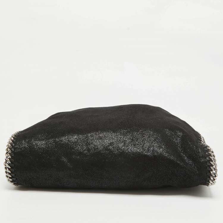 Pre Owned Stella McCartney Black Faux Leather Small Falabella Tote