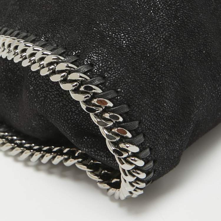 Pre Owned Stella McCartney Black Faux Leather Small Falabella Tote