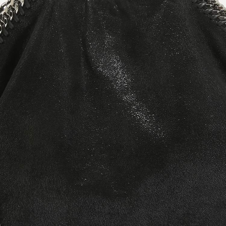 Pre Owned Stella McCartney Black Faux Leather Small Falabella Tote