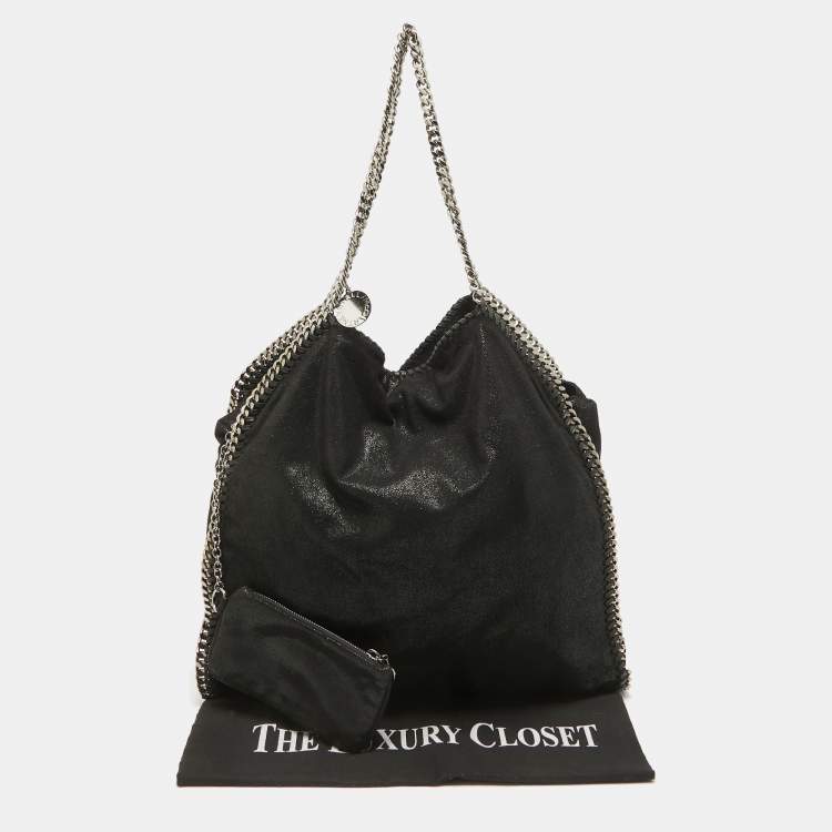 Pre Owned Stella McCartney Black Shaggy Dear Falabella Tote