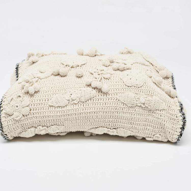 Pre Owned Stella McCartney Cream Crochet Falabella Tote