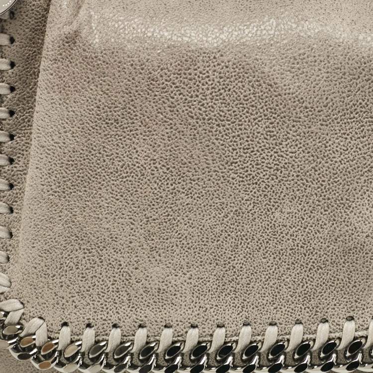 Pre Owned Stella McCartney Grey Faux Suede Falabella Flap Bag