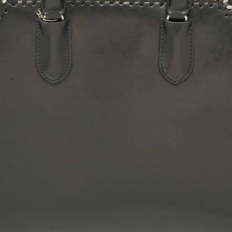Pre Owned Stella McCartney Black Faux Leather Falabella Box Satchel