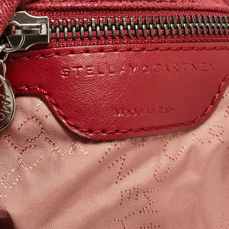 Pre Owned Stella McCartney Burgundy Faux Leather Small Falabella Tote