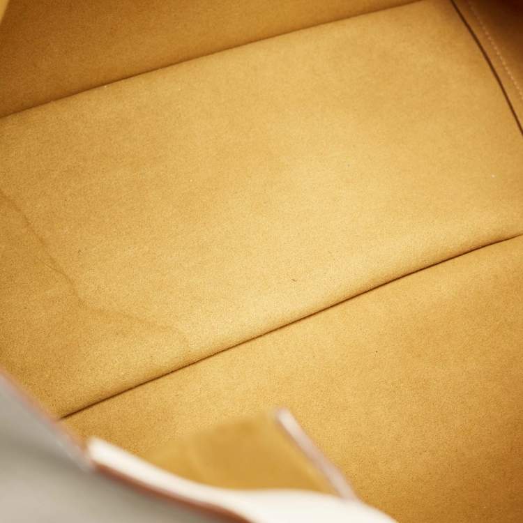 Pre Owned Stella McCartney Off White Faux Perforated Logo Tote