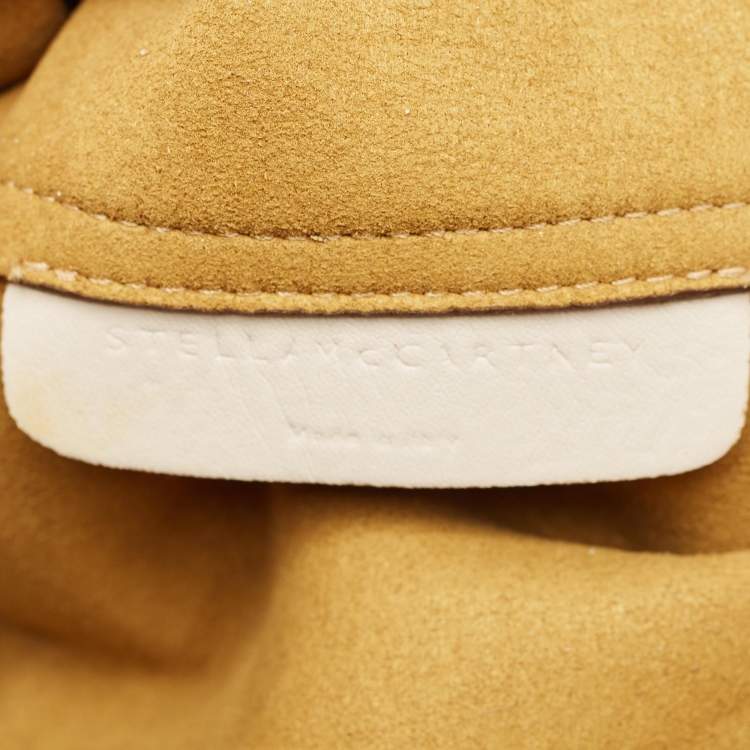 Pre Owned Stella McCartney Off White Faux Perforated Logo Tote