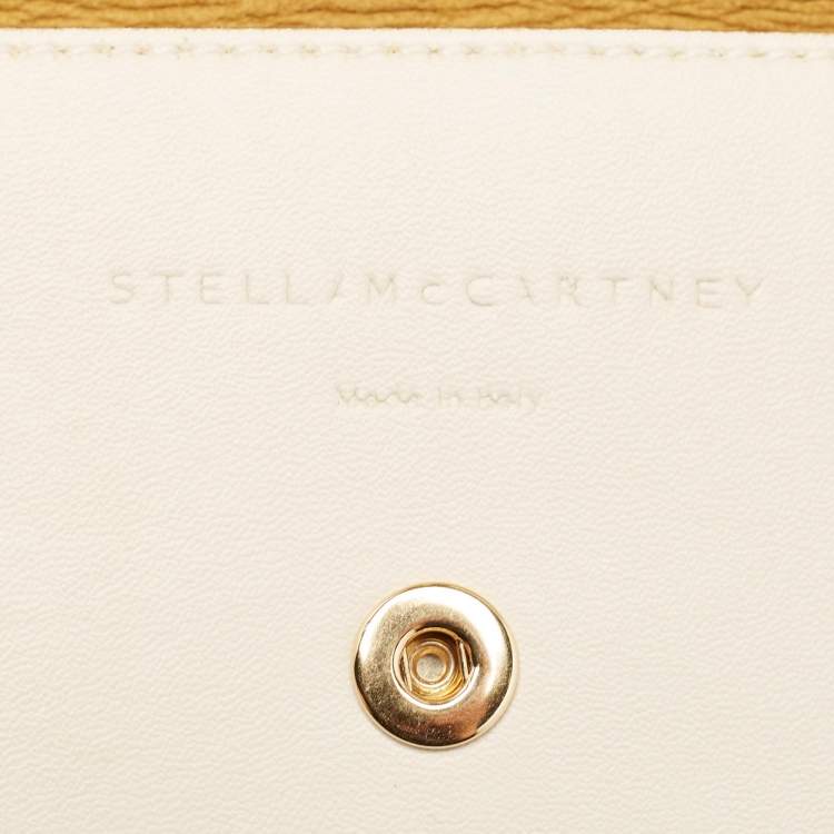 Pre Owned Stella McCartney Off White Faux Perforated Logo Tote