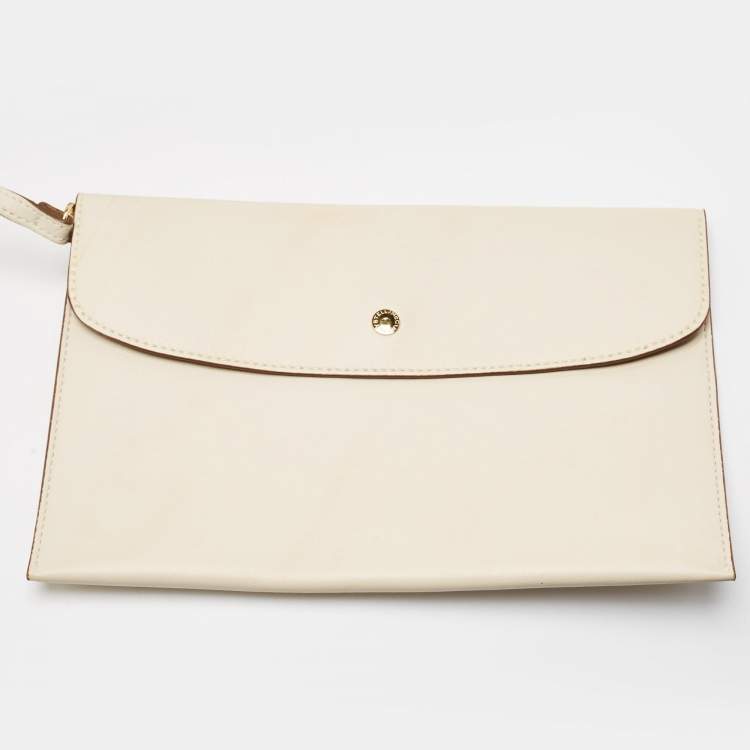 Pre Owned Stella McCartney Off White Faux Perforated Logo Tote